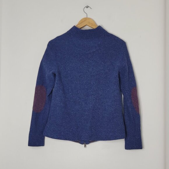 Robert Graham Women's Blue 100% Wool Classic Fit Full-Zip Cardigan Jacket Large - Picture 4 of 14